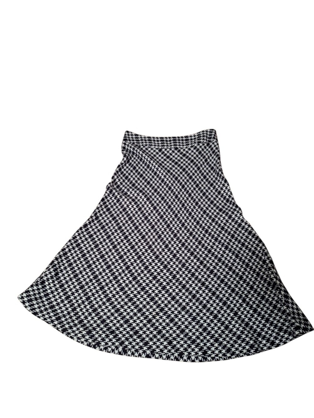 Houndstooth Maxi Skirt Ladies 12 east 5th Knit Pull On Side Zip Fall Staple